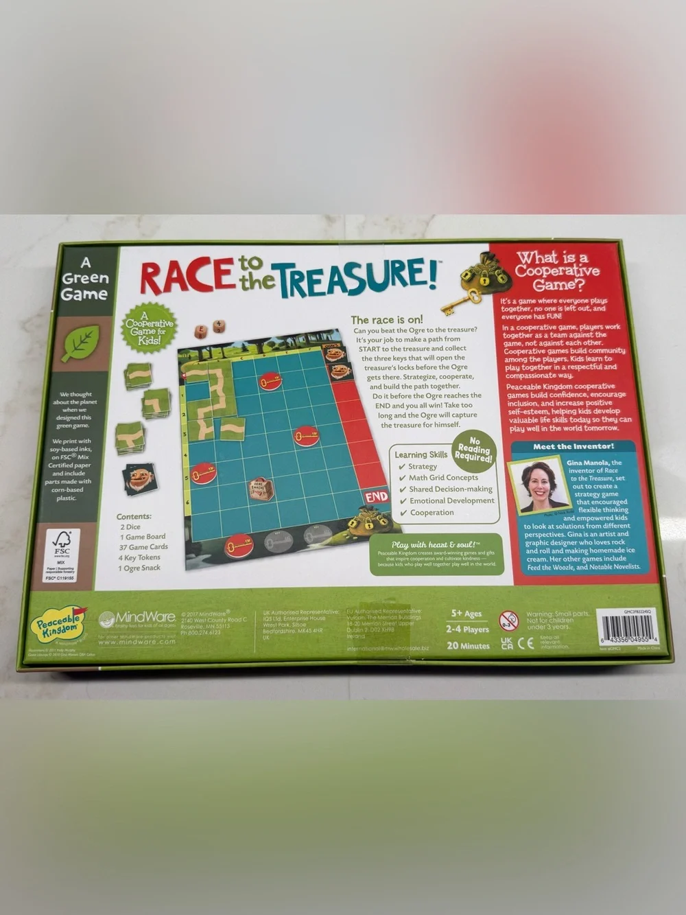 Race to the Treasure! Board Game | Peaceable Kingdom | New Sealed